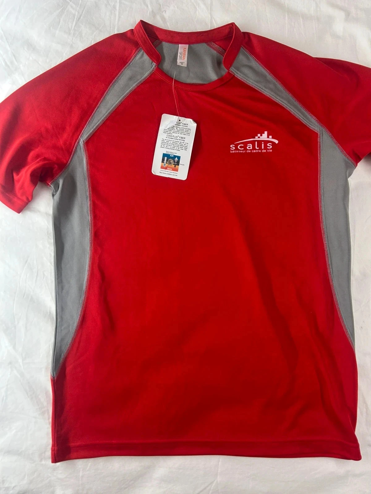 Conjunto de 4 t-shirts vermelho cinza scalis – photo 2